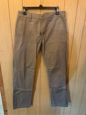 RVCA Men's Straight Chino Pants - Taupe Brown